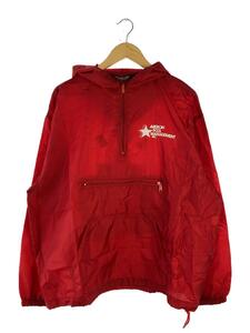 Auburn Sportswear◆70-80s/USA製/ナイロンアノラックパーカー/パッカブル/ライフガード/XL/RED
