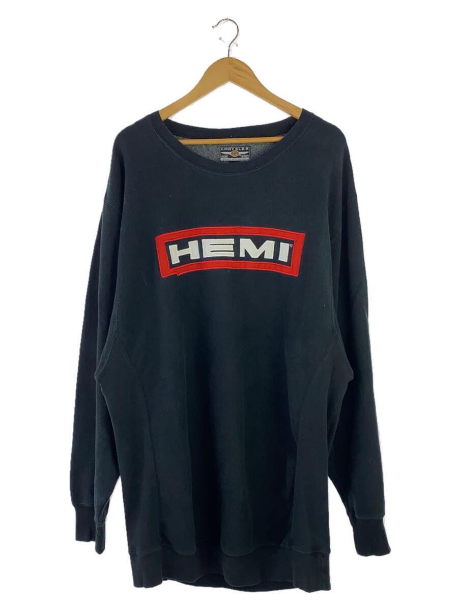 00s/CHRYSLER/リバースウィーブ型スウェット/HEMI/XL/コットン/BLK