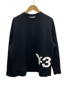 Y-3◆22SS Logo Crew Sweatshirt/スウェット/S/コットン/BLK/HG8799