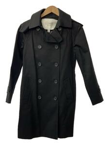 COACH* trench coat /S/ cotton /BLK/888-262-6224