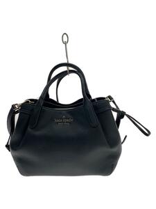 kate spade new york◆ショルダーバッグ/レザー/BLK/V095