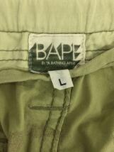 A BATHING APE◆ショートパンツ/L/コットン/GRN_画像4