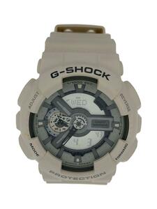 CASIO◆クォーツ腕時計・G-SHOCK/デジアナ/ラバー/WHT/WHT