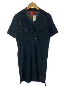 Vivienne Westwood RED LABEL◆ラブフリルポロワンピ/半袖ワンピース/サイズ00/コットン/BLK/16-12-511028