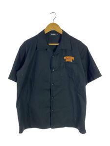 X-LARGE◆×MONICHIKI S/S WORKSHIRT/半袖シャツ/L/コットン/BLK/101223014007