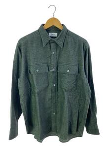 Riprap◆OFFICER SHIRTS L/S/ヤクウール/長袖シャツ/L/コットン/カーキ/RRS1401