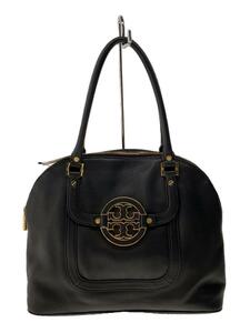 TORY BURCH◆ハンドバッグ/レザー/BLK/無地