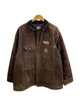 Carhartt◆ジャケット/XL/コットン/BRW/ダックジャケット/ダックジャケット/ダメージ有//_画像1