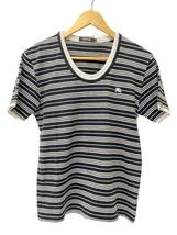 BURBERRY BLACK LABEL◆Tシャツ/2/コットン/BLK/ボーダー/BMV16-845-09_画像1