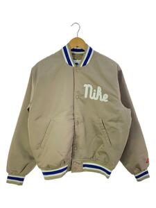 NIKE◆Dugout Satin Jacket/スタジャン/M/ポリエステル/BEG/FQ7970-247