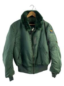 ALPHA INDUSTRIES◆B-15D フライトジャケット/XL/ナイロン/GRN/無地/B-15D