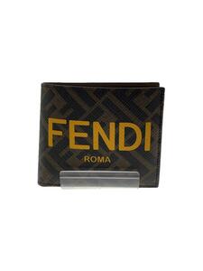 FENDI◆2つ折り財布/ブラウンファブリック 二つ折り財布/-/BRW/総柄/メンズ