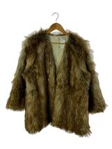 Uhr◆22AW/Eco Fur Short Coat/ジャケット/FREE/アクリル/BRW/22AWUhr-CT288_画像1