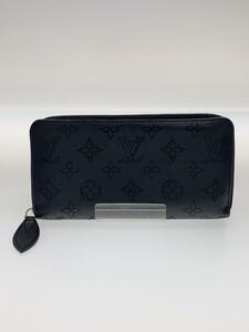 LOUIS VUITTON◆ジッピー・ウォレット_マヒナ_BLK/牛革/BLK/レディース