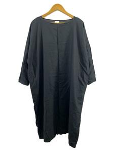 nest Robe◆長袖ワンピース/FREE/リネン/BLK/01184-1181