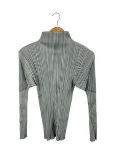 PLEATS PLEASE ISSEY MIYAKE◆長袖カットソー/3/ポリエステル/GRY/無地/PP14-JK692