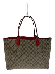 GUCCI◆GGスプリーム/リバーシブルトートバッグ/PVC/RED/総柄/368568