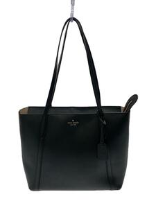 kate spade new york◆トートバッグ/レザー/BLK/無地/S338