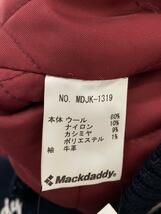 MACKDADDY◆スタジャン/L/ウール/NVY/無地_画像4