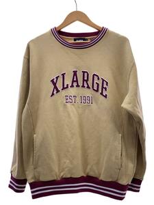 X-LARGE◆20AW/RIB LINE CREWNECK SWEAT/スウェット/M/コットン/YLW/101203012005