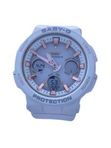 CASIO◆ソーラー腕時計・Baby-G/デジアナ/ラバー/WHT/WHT/BGA-2500-7AJF