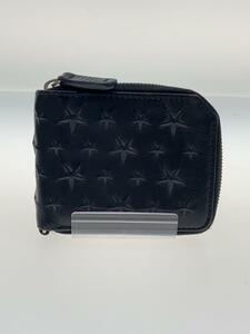 JIMMY CHOO◆2つ折り財布/レザー/BLK/総柄/メンズ