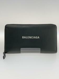 BALENCIAGA◆長財布/レザー/GRY/メンズ//