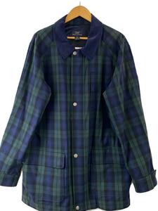 BROOKS BROTHERS◆ジャケット/XL/コットン/NVY/チェック/襟コーデュロイ//