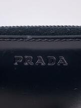 PRADA◆2つ折り財布/レザー/BLK/メンズ_画像3