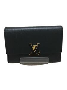 LOUIS VUITTON◆ポルト・フォイユ・カプシーヌコンパクト_パルナセア_BLK/牛革/ブラック/黒/レザー/財布//