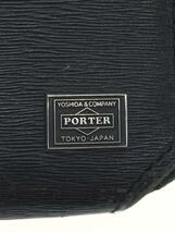 PORTER◆長財布/レザー/BLK/無地/メンズ/角擦れ有//_画像3