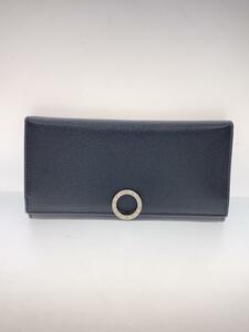 BVLGARI◆長財布/レザー/BLK/無地/メンズ/30412