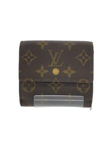 LOUIS VUITTON◆ポルト・モネ・ビエ・カルト・クレディ_モノグラム・キャンバス_BRW/PVC/BRW/レディース