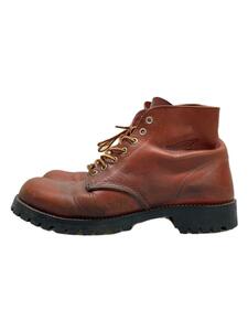 RED WING◆レースアップブーツ・6インチクラシックプレーントゥ/27.5cm/BRW/レザー