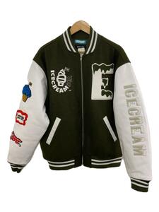 WIND AND SEA◆VARSITY JACKET/スタジャン/L/ウール/KHK/ICJP215SX004