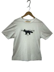 MAISON KITSUNE◆FOX STAMP CLASSIC TEE-SHIRT/Tシャツ/L/コットン/ホワイト/IM00153KJ0008