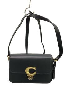 COACH◆ショルダーバッグ/レザー/BLK/無地/C7936