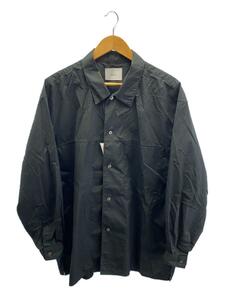 nuterm◆ALAN Baggy Shirt/長袖シャツ/M/コットン/BLK/無地/005SH-019W