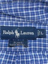 RALPH LAUREN◆半袖シャツ/L/コットン/NVY/チェック_画像3