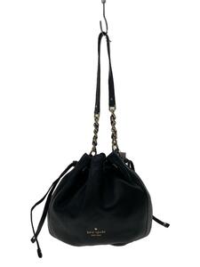 kate spade new york◆ショルダーバッグ/レザー/BLK