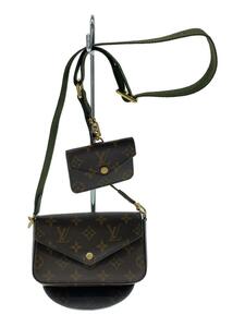 LOUIS VUITTON◆ミュルティ・ポシェット・フェリシー_モノグラム・キャンバス_BRW/PVC/BRW