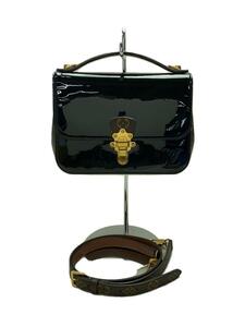 LOUIS VUITTON◆チェリーウッドBB_ヴェルニミロワール_BLK/エナメル/BLK