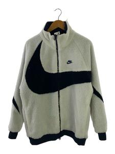 NIKE◆BIG SWOOSH BOA JACKET/フリースジャケット/XL/ポリエステル/WHT/BQ6546-114