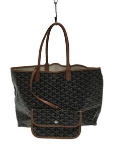 GOYARD◆トートバッグ/PVC/BLK/総柄/サンルイPM