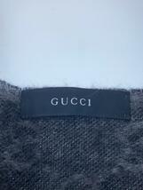 GUCCI◆マフラー/ウール/BLK/総柄/レディース_画像2