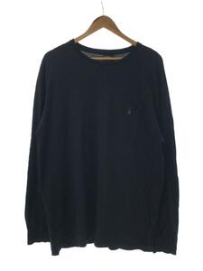 POLO RALPH LAUREN◆POCKET LONG SLEEVE TEE/長袖Tシャツ/L/コットン/BLK//