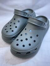 crocs◆サンダル/US8/GRY/PVC/207521/CRUSH CLOG/グレー/厚底_画像2