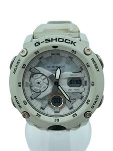 CASIO◆クォーツ腕時計・G-SHOCK/デジアナ/WHT/WHT