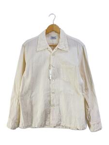 THE REAL McCOY’S◆jm panama shirt/長袖シャツ/M/コットン/CRM/無地/200-1-14//