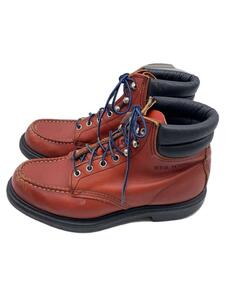 RED WING◆レースアップブーツ・スーパーソールモックトゥ/25.5cm/RED/レザー